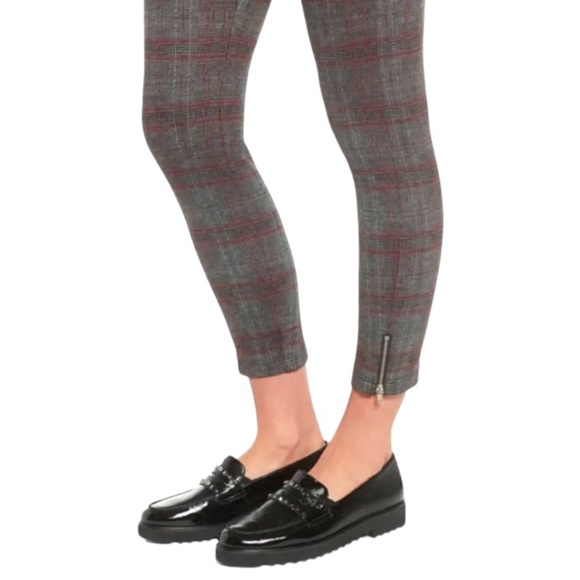 Lysse Preppy Plaid Crop Leggings XLARGE Ankle Zip Stretch Waist FLATTERING NWT - Picture 4 of 14